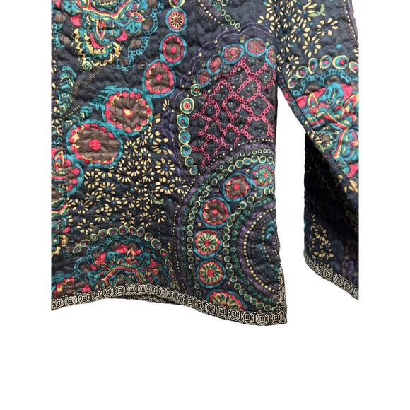 Peck & Peck Weekend Quilted Women's Fashion Blazer Black Multicolor Size Medium - Picture 7 of 8